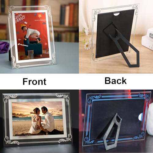 5x7 Silver Glass Photo Frame - Vertical & Horizontal Display