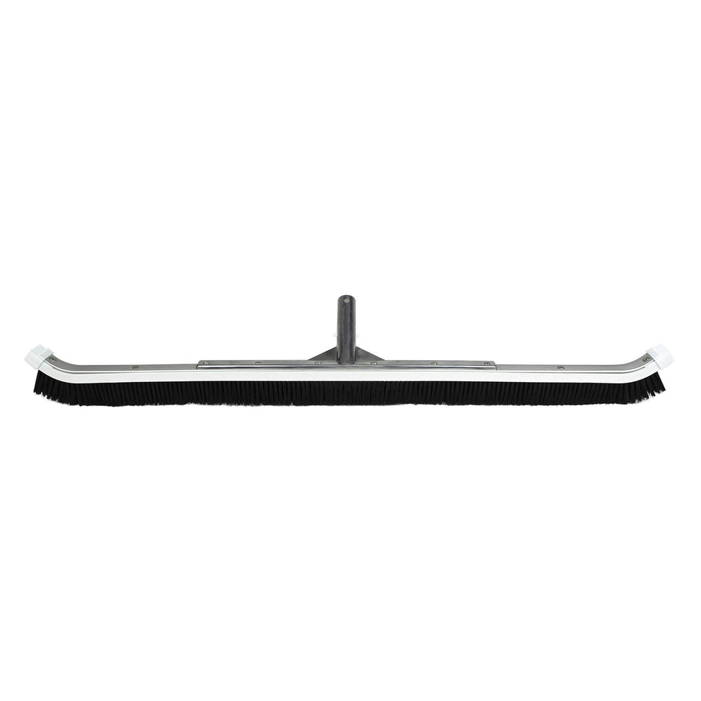 Poolmaster 36-Inch Commercial Pool Brush - Heavy-Duty Aluminum Back & Curved Nylon Bristles