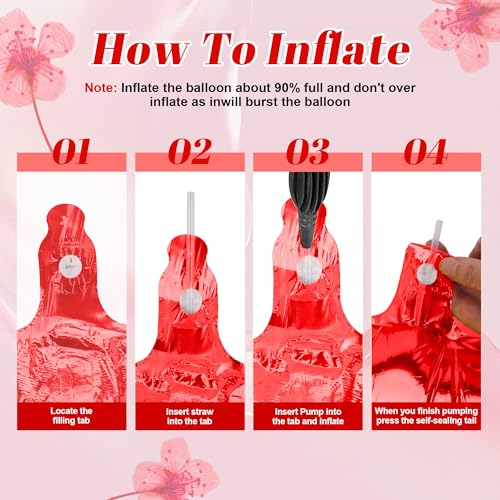 I Love You Balloon Set for Valentine's Day - 16 Inch Letters & Hearts