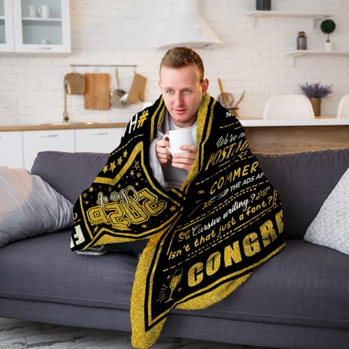 Class of 2026 Graduation Blanket 60x50 Inches - Personalized Commencement Gift for Her & Him