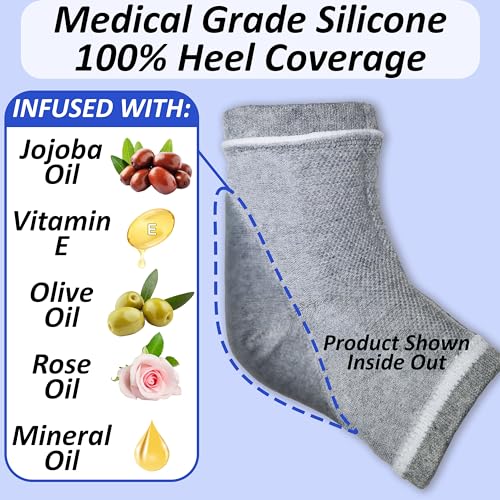 The Foot Medic Moisturizing Gel Heel Socks for Cracked Foot Treatment