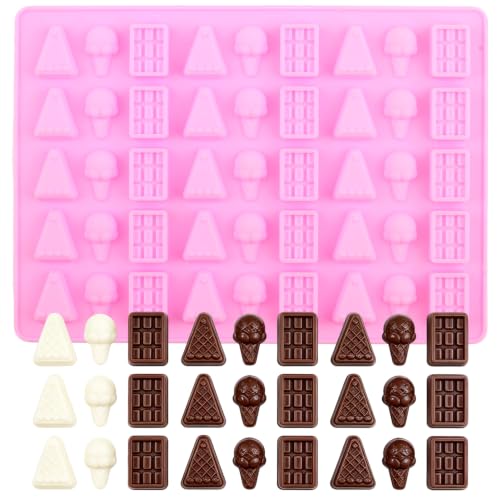 45-Cavity Silicone Ice Cream Chocolate Mold for Gummy Candy & Baking