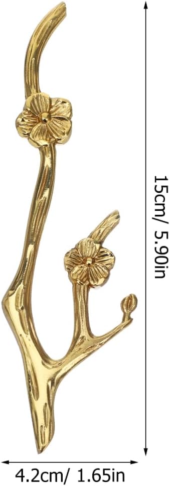 Uonlytech Brass Flower Branch Cabinet Handle - 5.91 Inch Blossom Drawer Pull Knob | Vintage Home Decor