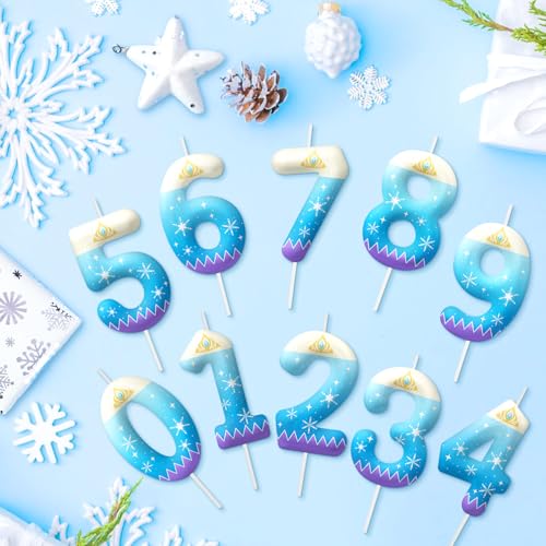 Blue Number 2 Birthday Candle - Cartoon Cake Topper for Boys & Girls
