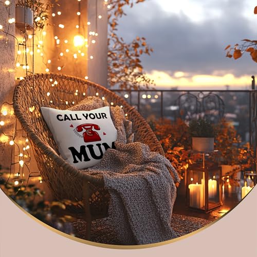 LUKIPOM Funny Mom Pillow Cover 18x18 | Double-Sided Flannel Decor