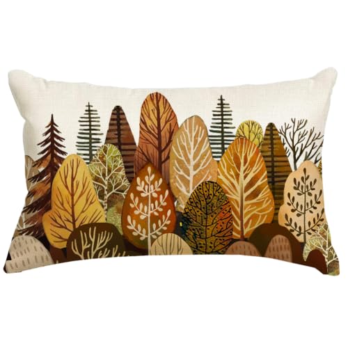 RABUSOFA Autumn Tree Pillow Cover 12x20 Farmhouse Decor Outdoor