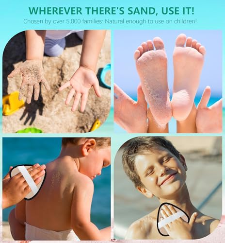 Antfuny Sunlight Yellow Triangle Sand Remover for Beach Cleaning, Travel & Family Use