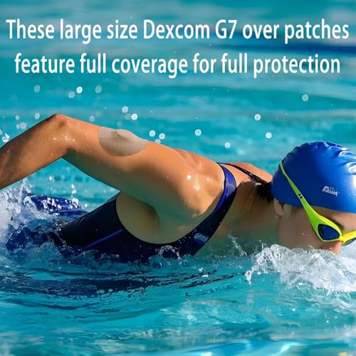 20 Pack Over Patches Waterproof for Dexcom G7,Compatible with for CGM Sensors | Center Without Glue Full Coverage,Latex-Free, Hypoallergenic, Easy Removal,No Residue | Lasts Over 10 Days(Tan, 3.15)