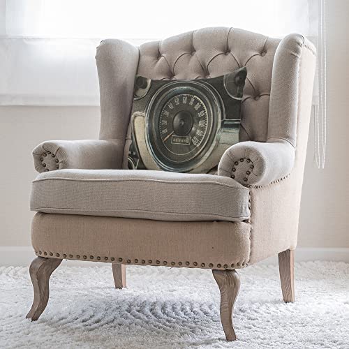 Ford Mustang Fastback Throw Pillow Cover, 18x18 Inch Cotton Linen Cushion