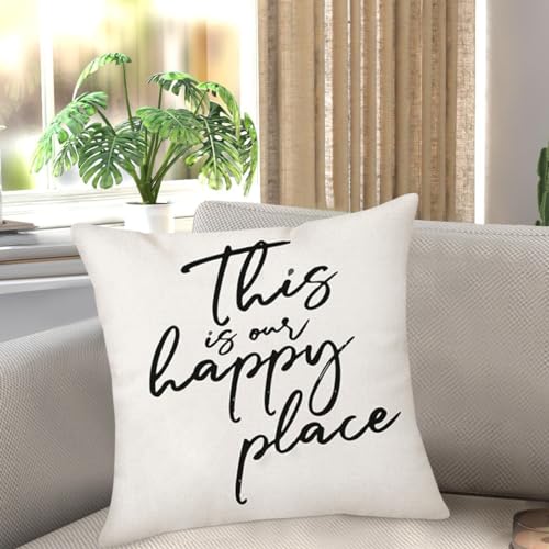 Farmhouse Eucalyptus Leaves Pillow Covers Set of 4 18x18 Inches for Home Decor