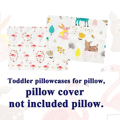ALVABABY 2-Pack Toddler Pillowcases, Soft 100% Cotton, Fits 13x18 Inch Pillows