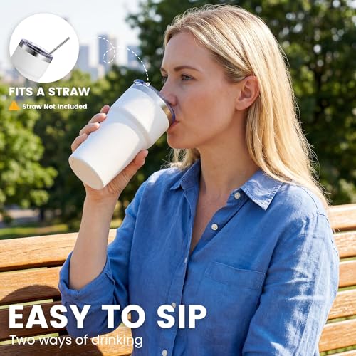 MEWAY 16oz Black Tumbler - Double Wall Insulated Travel Mug