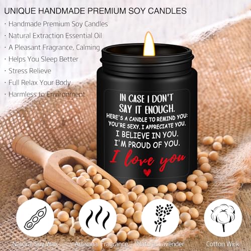 Premium Lavender Scented Candle - Romantic Gift for Him/Her