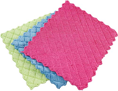 Libman Microfiber Sponge Cloths - Absorbent Cleaning Cloths (3-Pack)