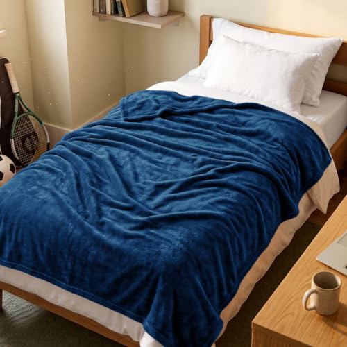 Utopia Bedding Twin XL Fleece Blanket - Navy (90x76 Inch)