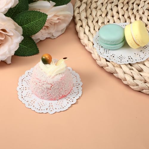 200 Pcs 3.5-Inch Lace Paper Doilies - Elegant Disposable Table Decor