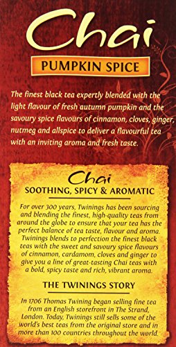 Twinings Pumpkin Spice Chai Tea Bags, 20 Count (Pack of 2)