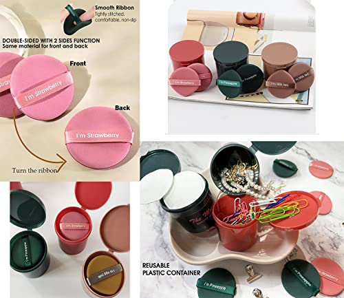 The Mujen 7-Piece Makeup Puff Set with Storage Box Soft Wet and Dry Sponges