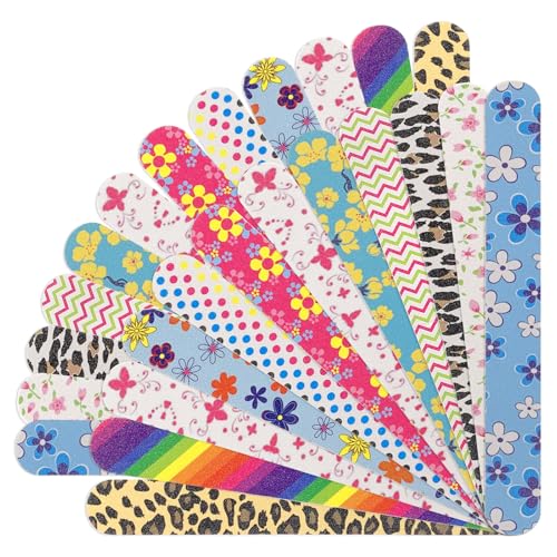 Professional Double-Sided 100/180 Grit Nail Files 24-Pack