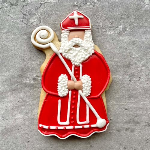 Saint Nicholas Cookie Cutter - 4-Inch Christmas Baking Tool Made in USA
