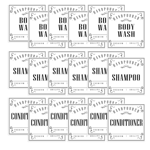 Vintage Apothecary Bathroom Bottle Labels - 18 Waterproof Stickers