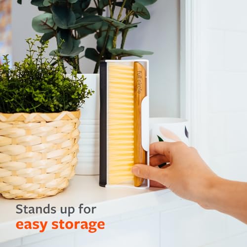 Full Circle Counter Clearer: Mini Kitchen Brush & Squeegee Tool