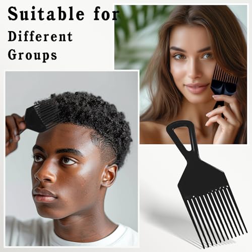 Zoolinn Afro Hair Pick Comb Set - 3 Pack Wide Tooth Styling Tools