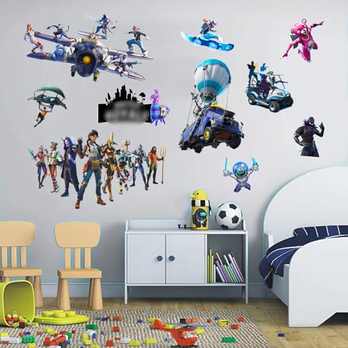 Cranberry Battle Royale Wall Decals - 10Pcs Sticker Set for Boys