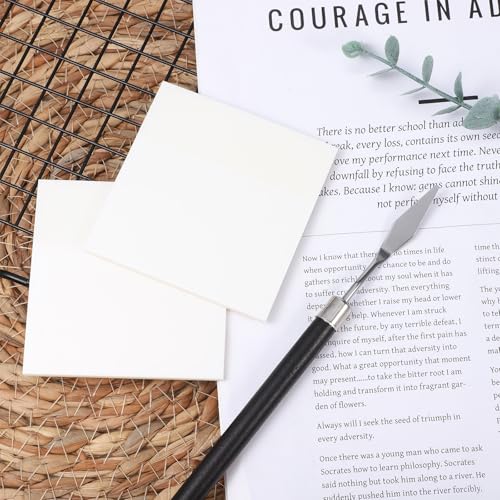 100 Pcs Disposable Nail Polish Palette Paper with Stainless Steel Stirring Rod