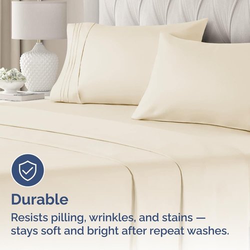 King Standard Pillow Cases by [Brand Name] - Soft Hotel Quality Covers | Comfy & Machine Washable - 4 Piece Set in Off White