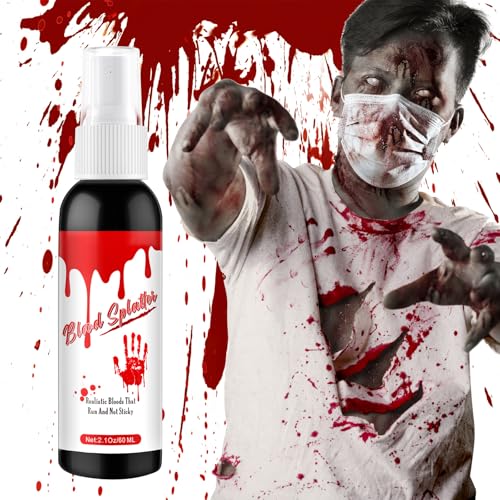 Valleylux Washable Fake Blood Spray for Halloween Zombie Makeup, 60ml