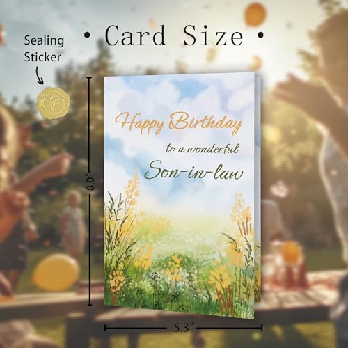 Son-in-Law Birthday Card - Heartfelt Greeting for Him (120-Son-in-law)