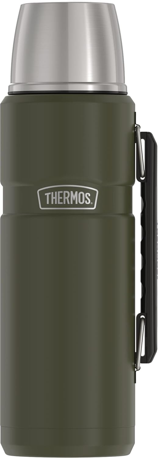 THERMOS Stainless King Vacuum-Insulated Beverage Bottle - 40 Ounce | Army Green Color