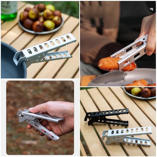 2 Pack Camping Cookware Gripper Hot Camping Cups Lifter Frying Pan Gripper Camping Cook Pot Lifter Clips Tongs Clamp Holder for Campfire Grill Cooking Outdoor Stove Backpacking Coffee Mug