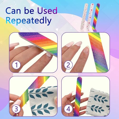 Professional Double-Sided 100/180 Grit Nail Files 24-Pack