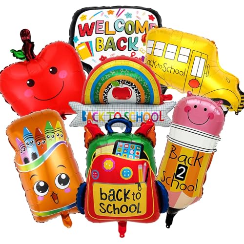 Back to School Balloon Set, Multicolour First Day of School Party Decorations