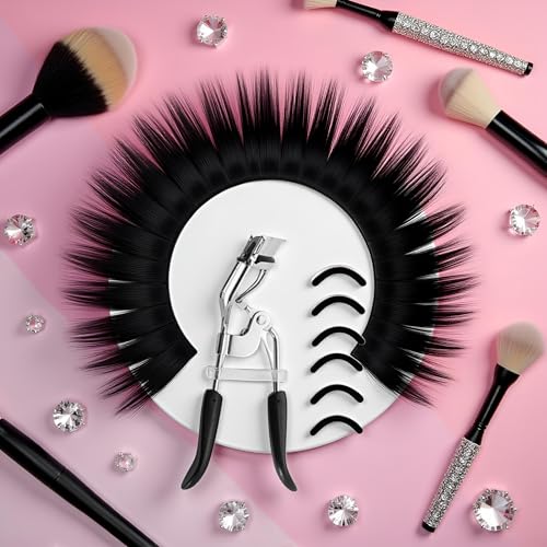 GANPUB Professional Black Eyelash Curler and Mascara Brush Kit