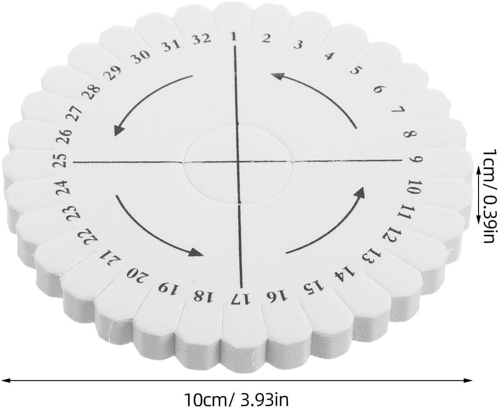 Uonlytech Round Weaving Disk - 32 Slot Bracelet Braiding Plate for DIY Jewelry Making | Ideal for Beginners