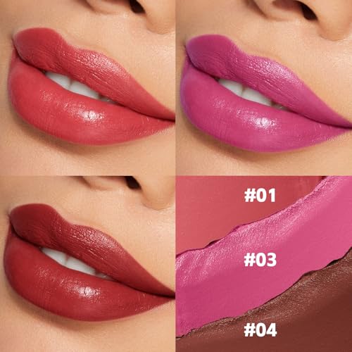 Apooliy Matte Lipstick Set Long Wear Velvet Lip Makeup Pen 3pcs