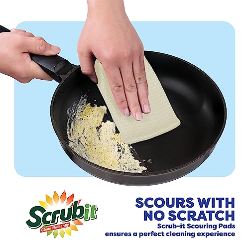 SCRUBIT 6-Pack Multi-Purpose Non-Scratch Kitchen & Bathroom Scrubbing Sponges