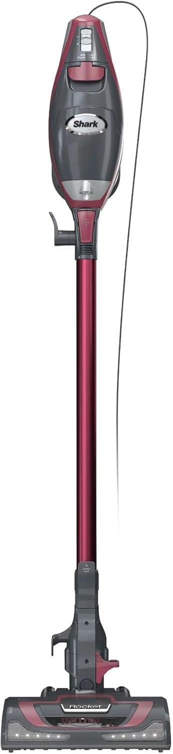 SHARK HV370 Rocket Pro Corded Stick Vacuum - Powerful Suction in Comet Red (Renewed)