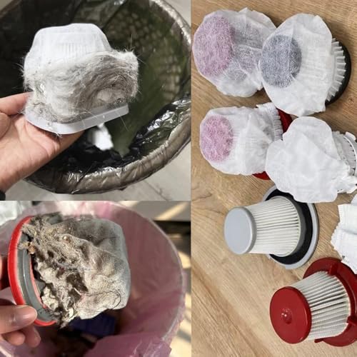 100 Pack Disposable Non-Woven Vacuum Filter Covers for Handheld Cleaners