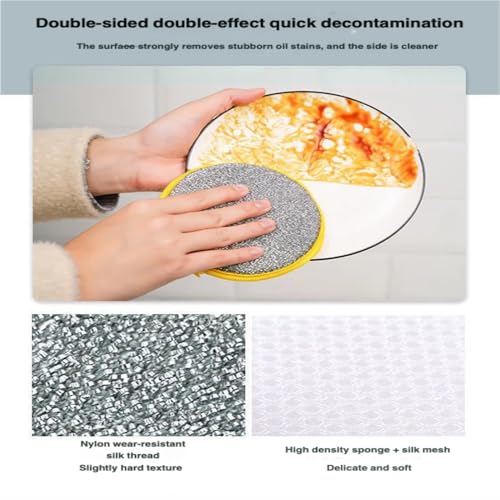 Double-Sided Dishwashing Sponge - Non-Scratch Kitchen Cleaning Tool