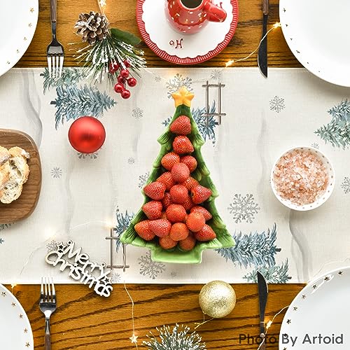 Blue Snowman Xmas Table Runner 13x120 Inch Home Party Decor - Variation of THIS listing