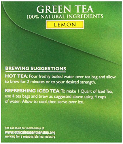 Twinings Green Tea with Lemon, Caffeinated Tea Bags - 20 Count