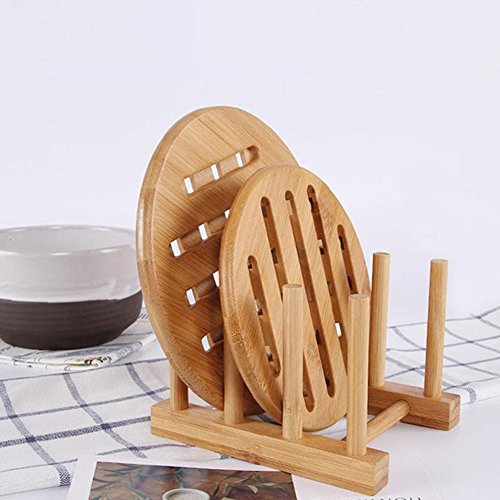 Bamboo Wooden Dish Rack for Kitchen - Eco-Friendly Drying Stand