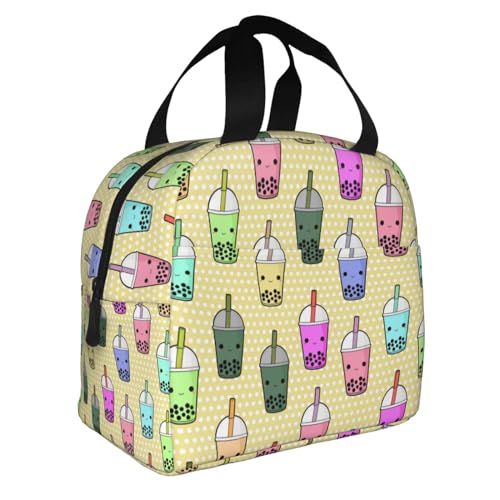 Insulated Bubble Tea Lunch Bag - Large Capacity & Reusable