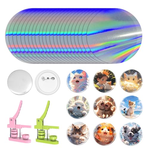 200 Pcs 70mm Button Maker Films for DIY Badge Making