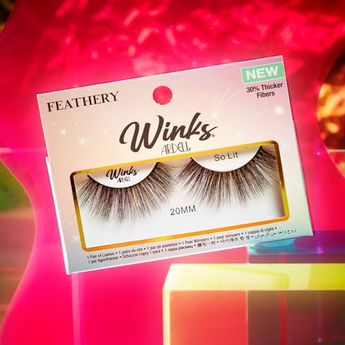 Ardell Winks So Lit False Eyelashes, Full Volume 20mm Dramatic Black Band