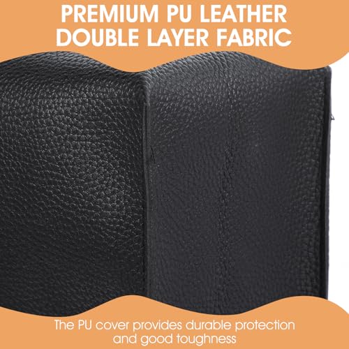 Modern Black PU Leather Rectangular Tissue Box Cover